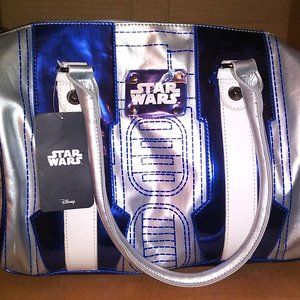 R2D2 Bowling Bag Style Purse Handbag Bioworld ThinkGeek Star Wars Large